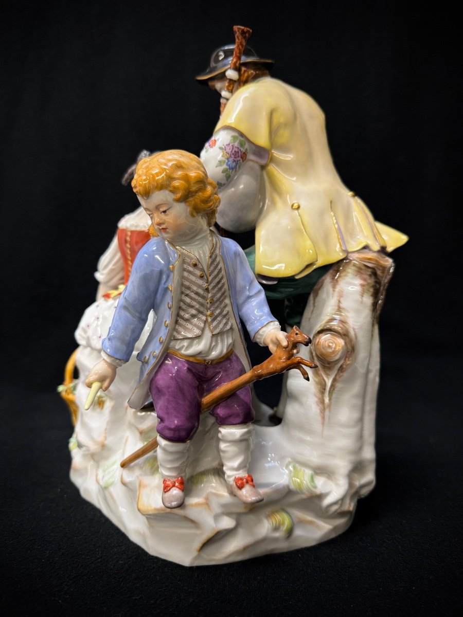 Meissen - Shepherd And Gardener Porcelain Group -photo-4