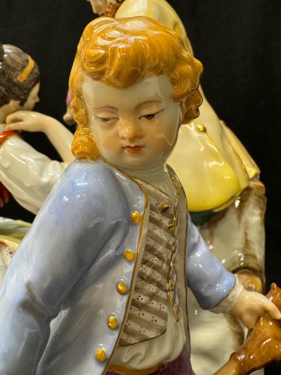 Meissen - Shepherd And Gardener Porcelain Group -photo-6