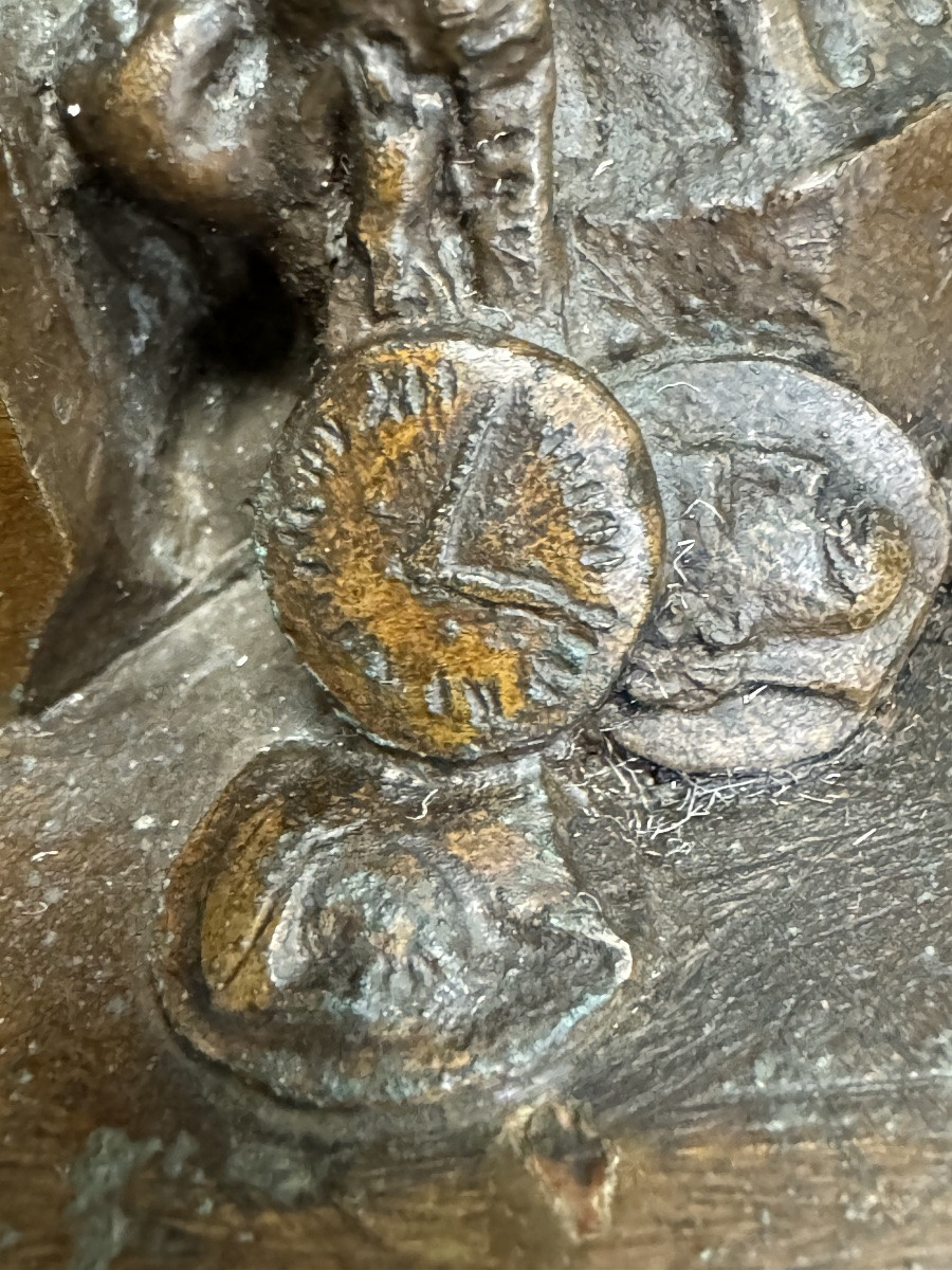 Bronze Sculpture Of A Seated Woman Undressing-photo-4