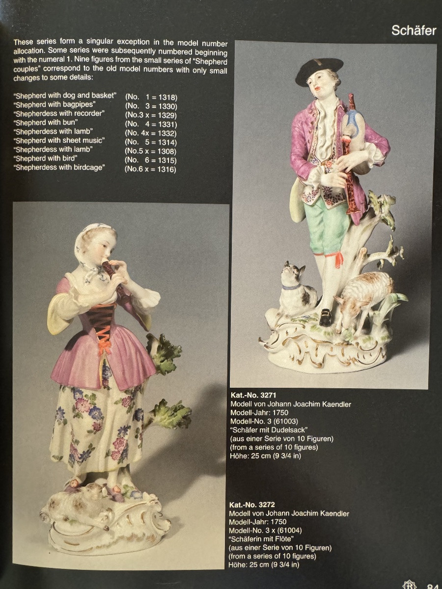 Meissen - Figure En Porcelaine D’un Berger Avec Cornemuse-photo-8