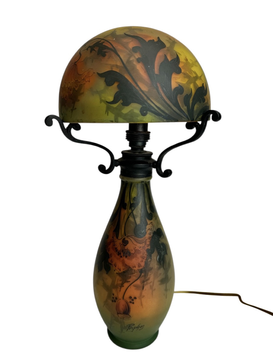 Peynaud Mushroom Lamp With Flower Decor -photo-4