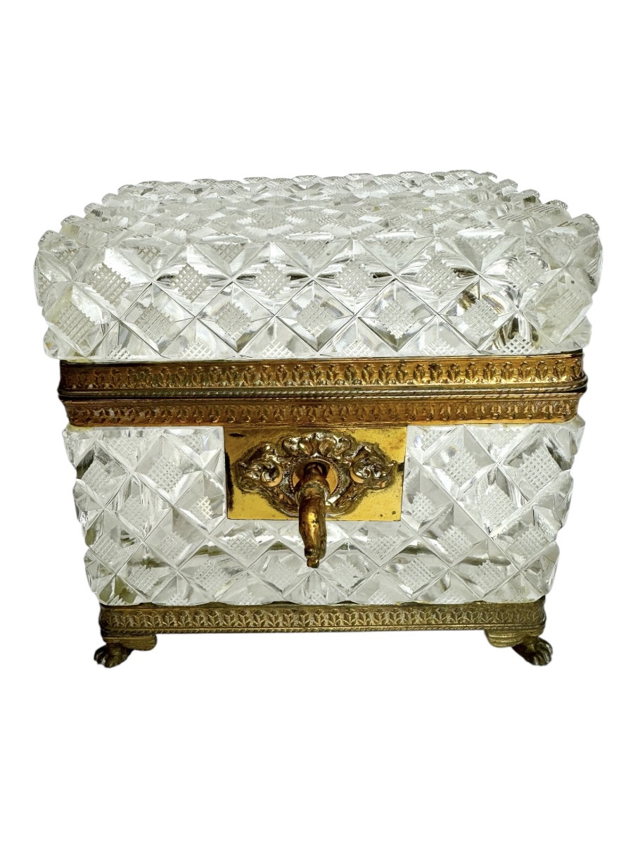 Le Creusot - Coffret En Cristal Et Bronze Doré -photo-2