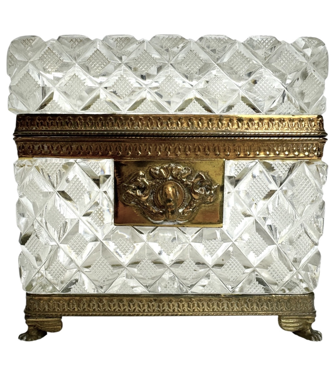 Le Creusot - Coffret En Cristal Et Bronze Doré -photo-4