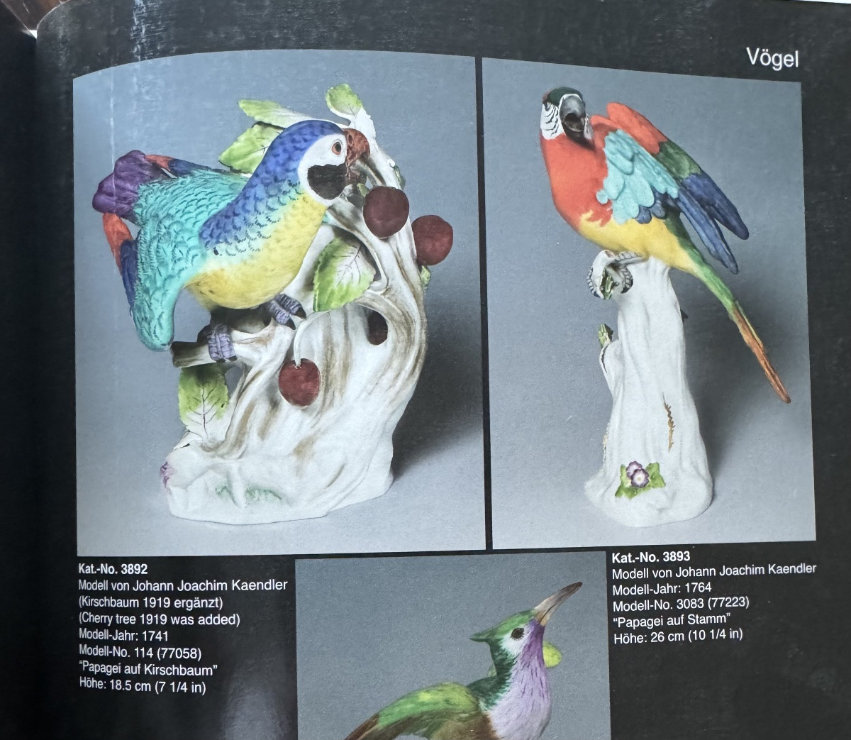 Meissen Porcelain Group: Parrot On Cherry Tree-photo-5