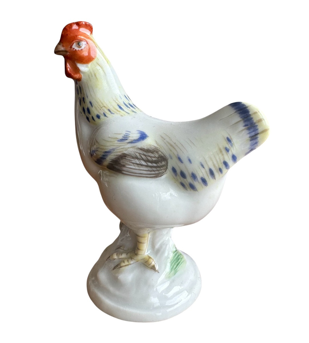 Meissen - Miniature Porcelain Figure Of A Hen-photo-1