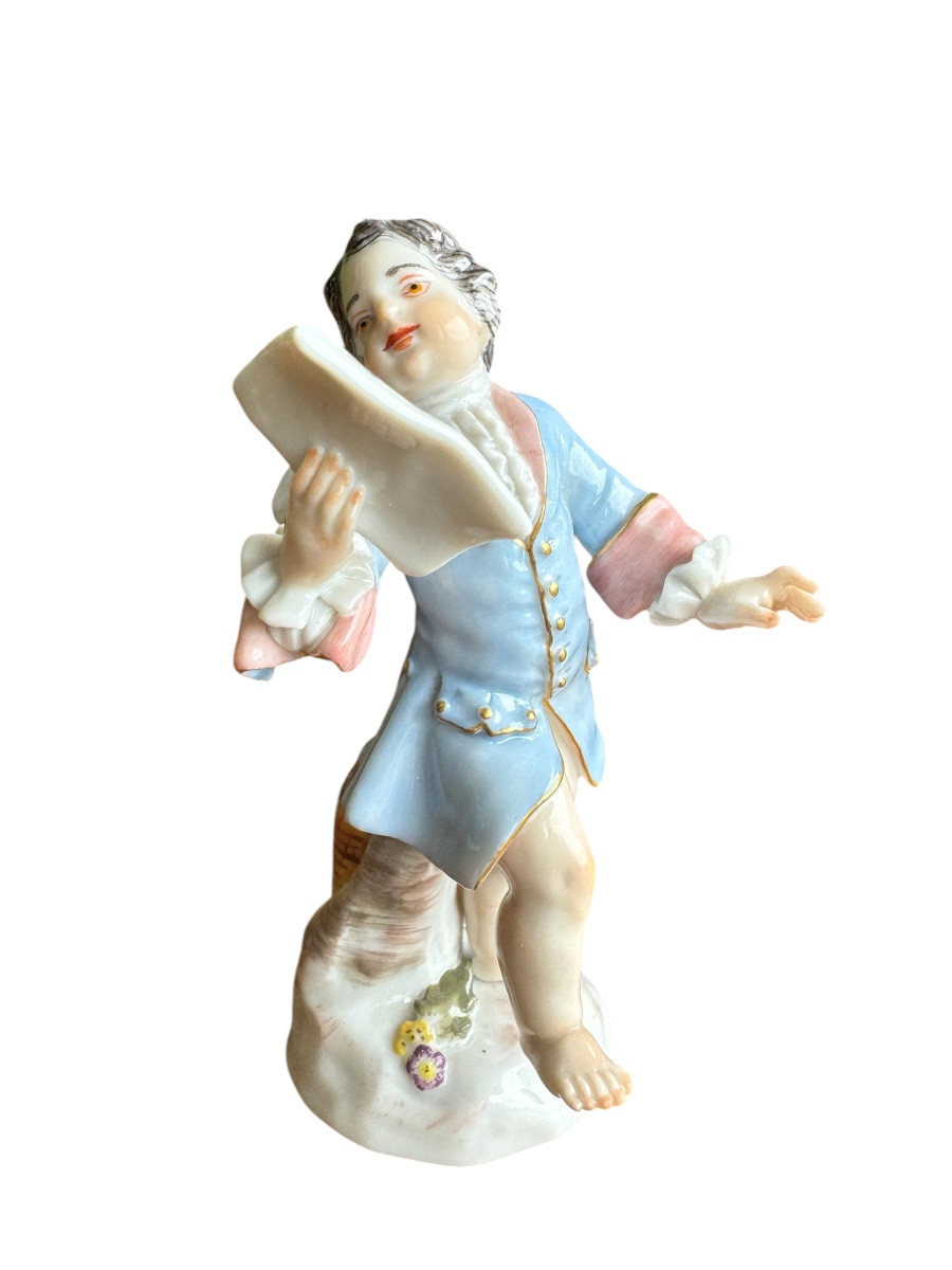 Meissen - Singing Cupid From The Series Little Cupids In Disguise