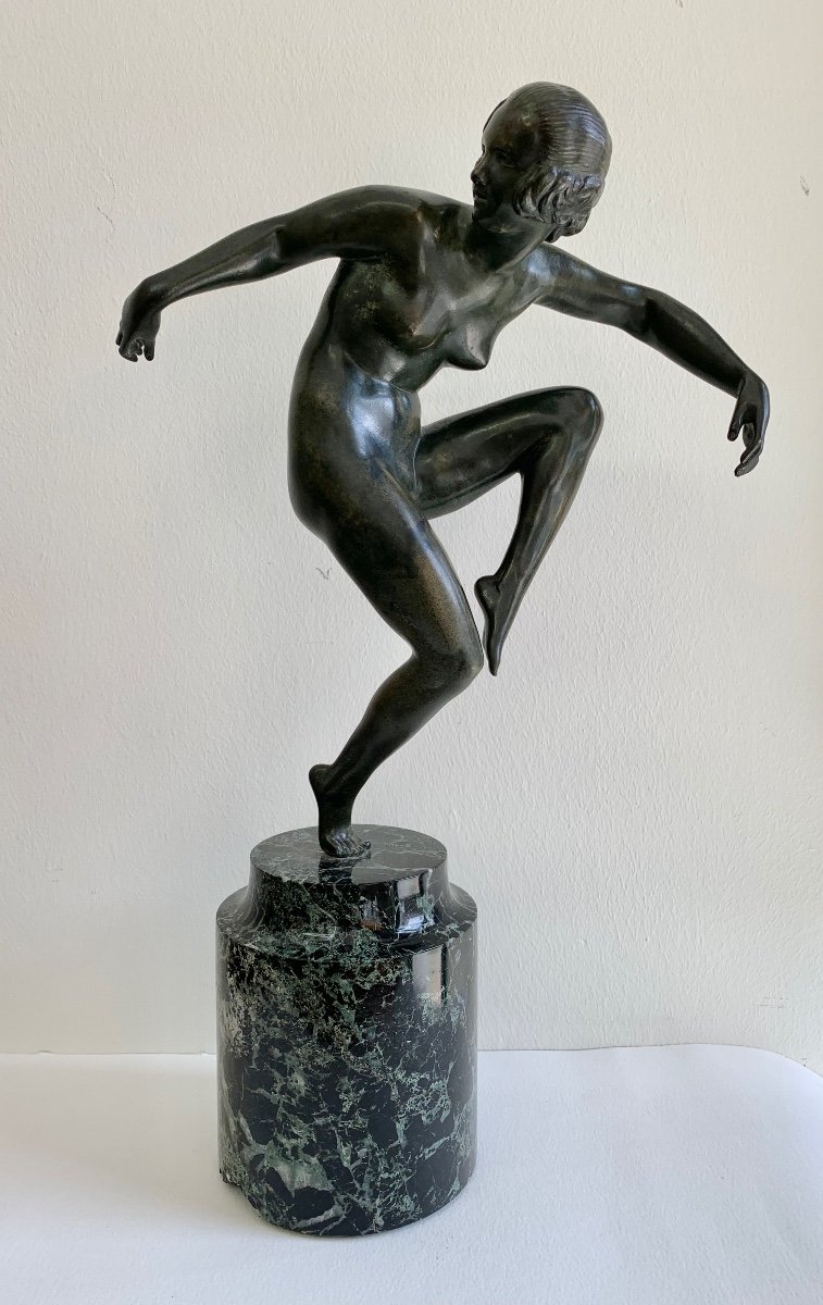 Bouraine - Naked Dancer Bronze Sculpture-photo-2