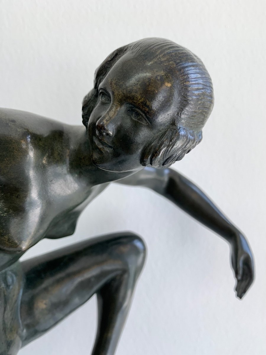 Bouraine - Naked Dancer Bronze Sculpture-photo-1