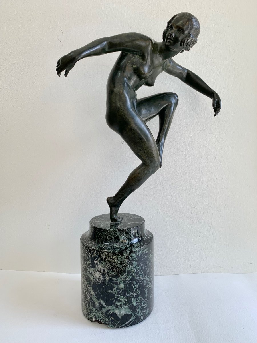Bouraine - Naked Dancer Bronze Sculpture
