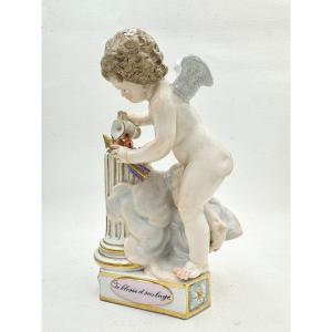 Meissen Porcelain Cupid Figure - I Hurt And Relieve