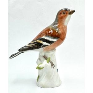 Meissen - Figure En Porcelaine d’un Oiseau Pinson