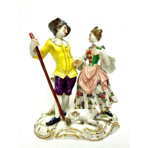 Meissen Group Porcelain Shepherds