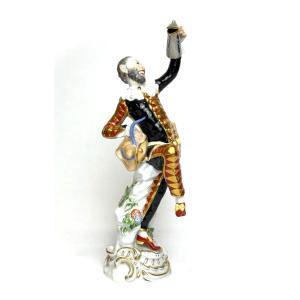 Meissen - Figure En Porcelaine Arlequin Dansant (Harlekin mit Deckelkanne)