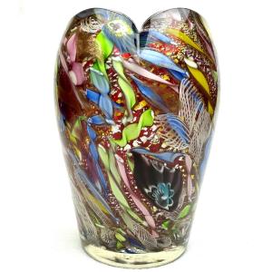 Vase En Verre De Murano Tutti-frutti 