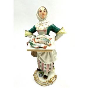 Meissen - Les Cris De Paris, Vendeuse De Poisson