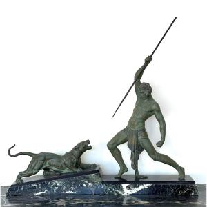 D. Chiparus - Sculpture The Hunter. 