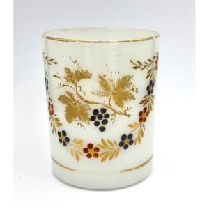 Jean-baptiste Desvignes, Opaline Goblet Decorated With A Grape Branch