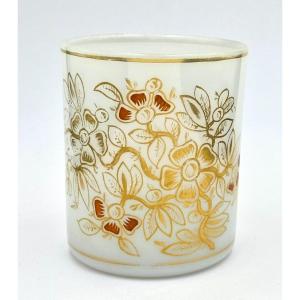 Opaline Goblet With Cherry Blossom Decor