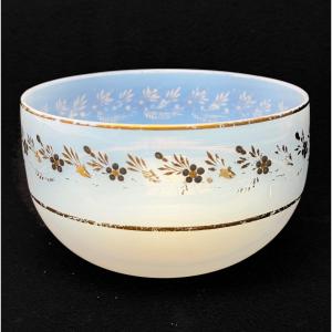 Atelier Desvignes, Opaline Bowl With Forget-me-not Decor 