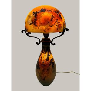 Peynaud Mushroom Lamp With Flower Decor 