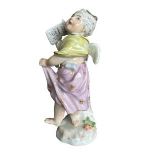 Meissen - Singing Cupid From The Series Little Cupids In Disguise