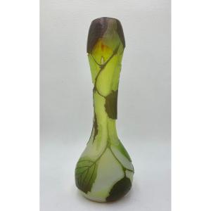 Legras, Vase à Décor Des Vignes 