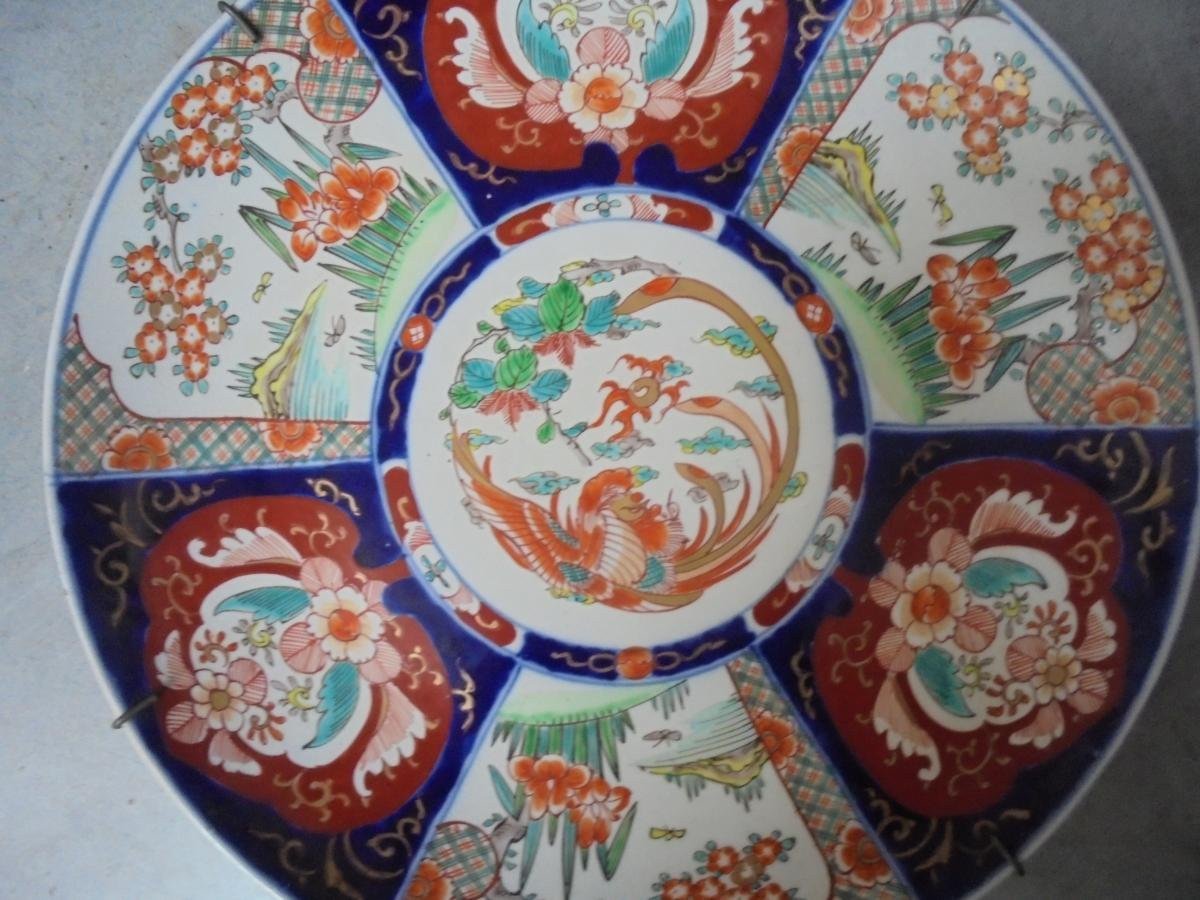 3 Grands Plats En Porcelaine Imari - Japon-photo-6