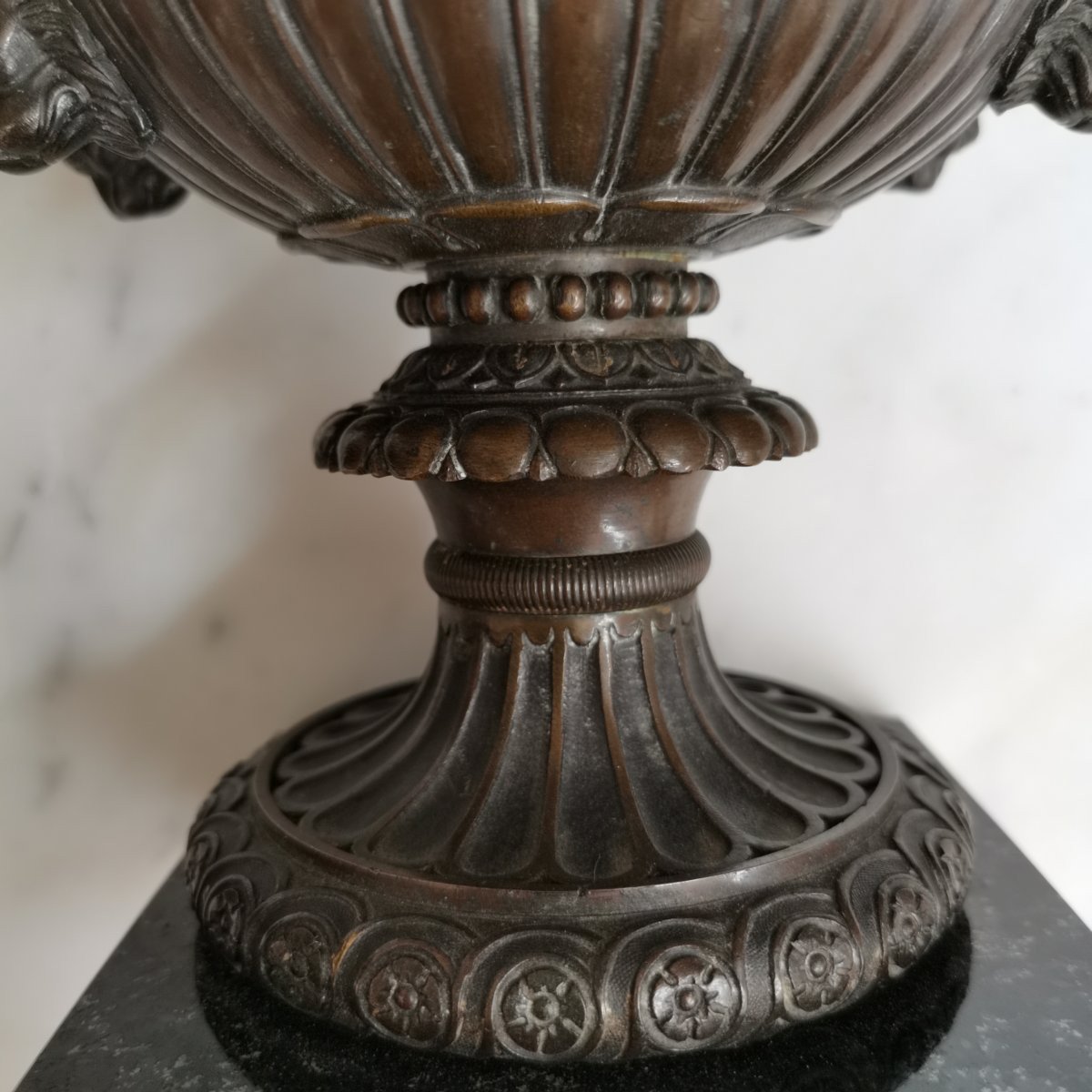 Medici Bronze Vase Height 23 Cm-photo-6