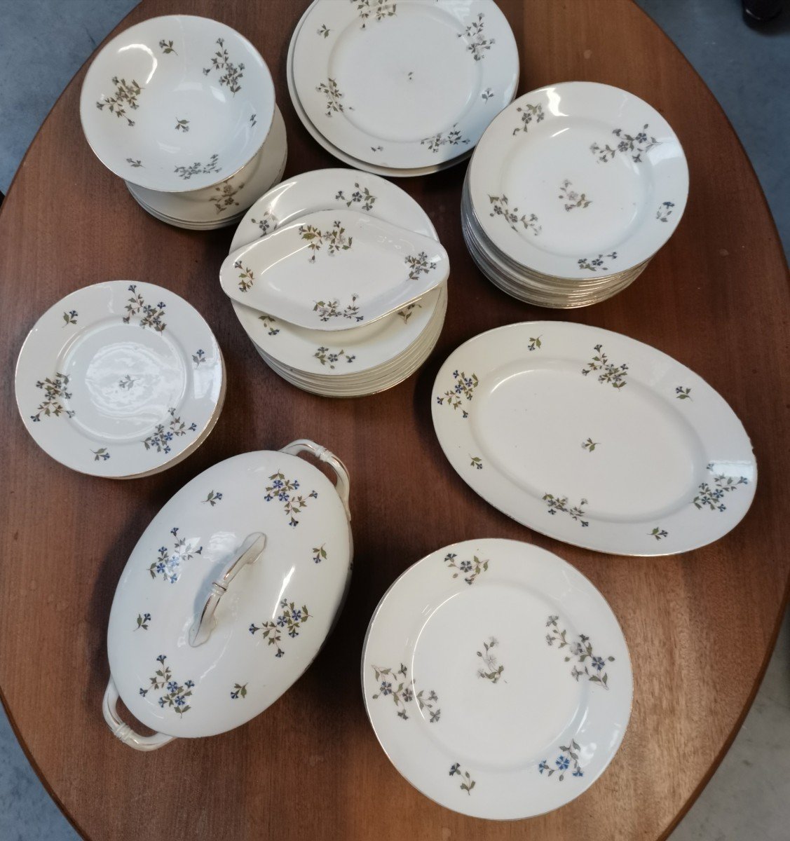 Porcelain Dinner Service 50 Pieces Decor Barbeaux-photo-4