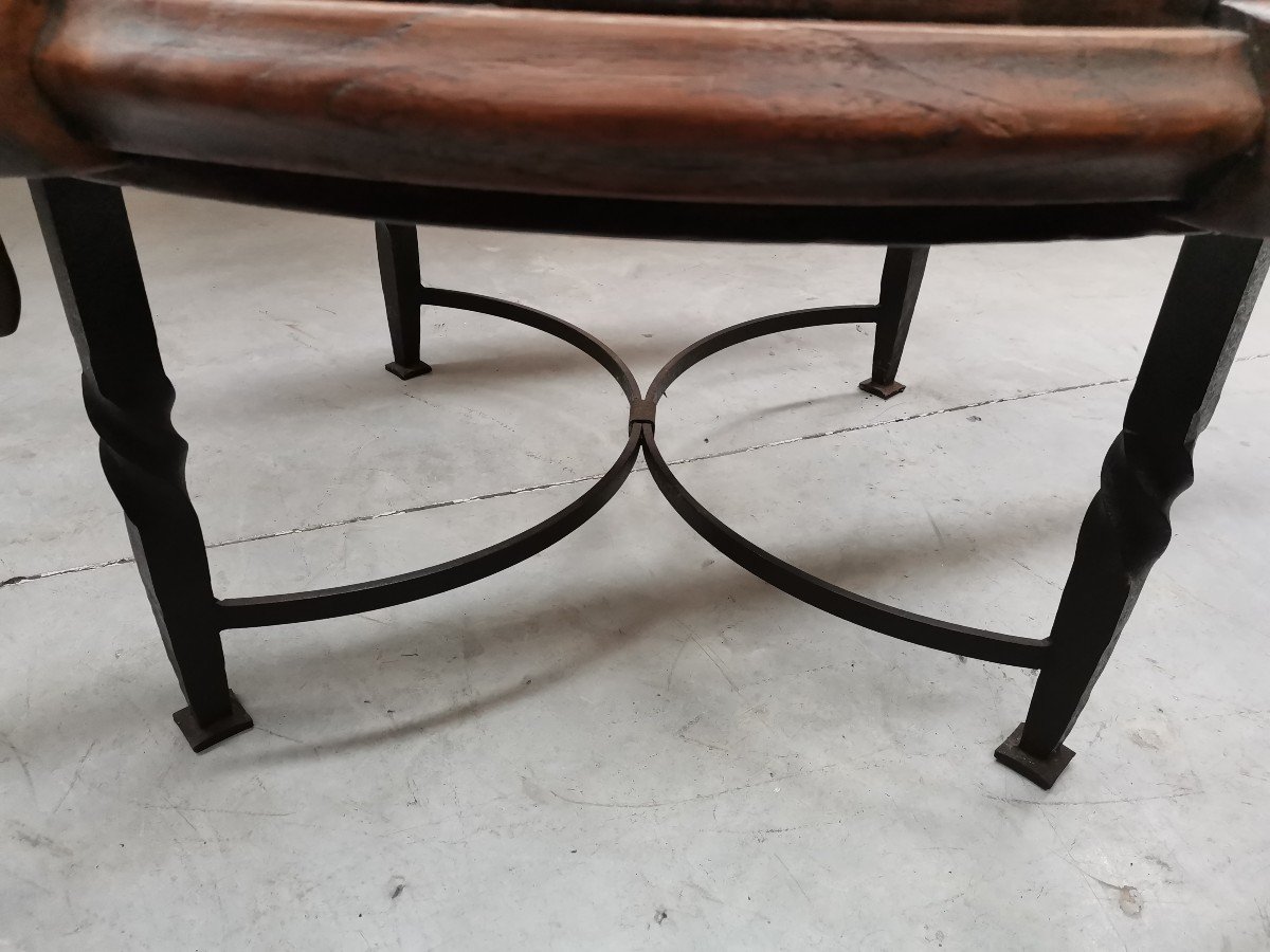 Table Basse. Ancienne Barre De Bateau -photo-3
