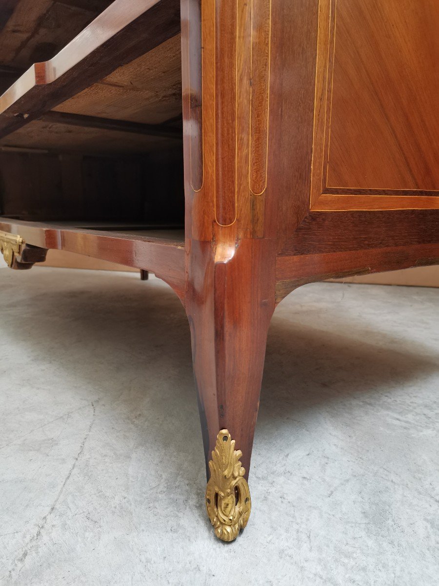 Marquetry Chest Of Drawers Louis XVI Period. Conrad Mauter Stamp -photo-5