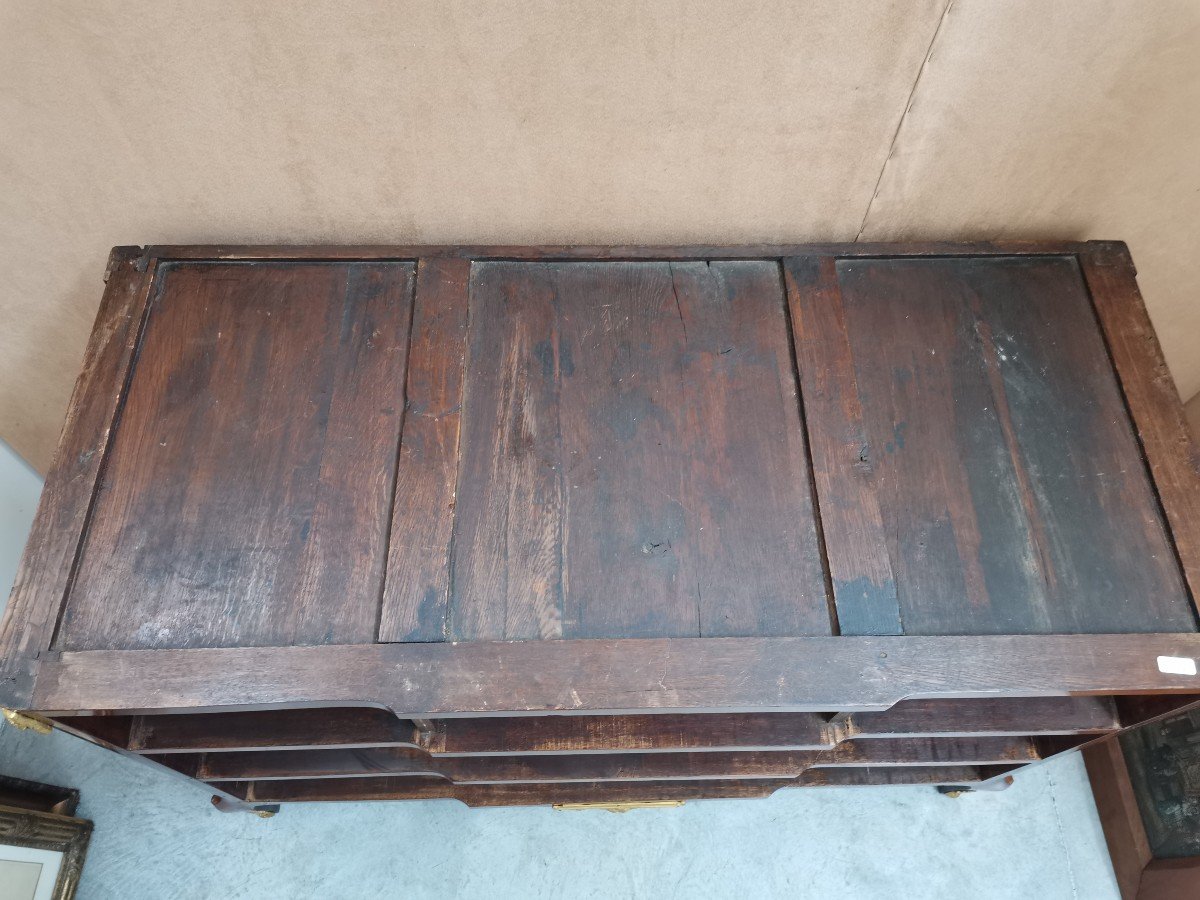 Marquetry Chest Of Drawers Louis XVI Period. Conrad Mauter Stamp -photo-8