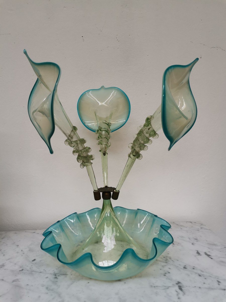 Tulipier Blown Glass Centerpiece 