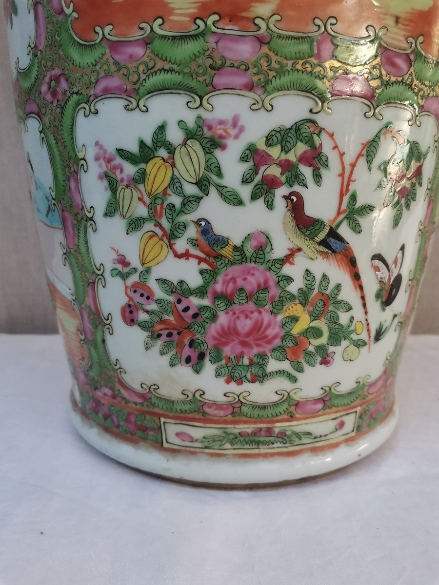 Large Canton Porcelain Vase. China 19th C.-photo-2