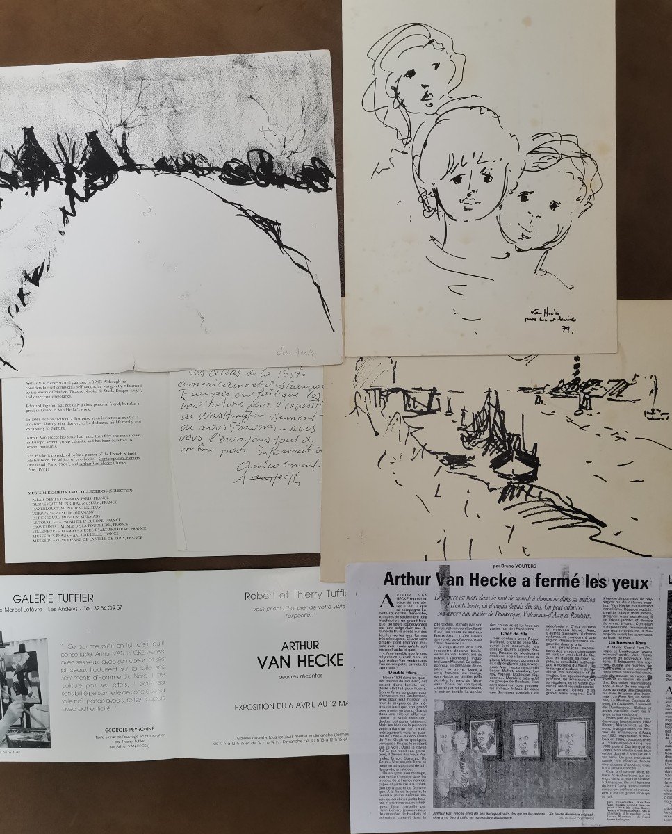 Arthur Van Hecke Peintre, Documents, Dessins, Livre, affiche -photo-4