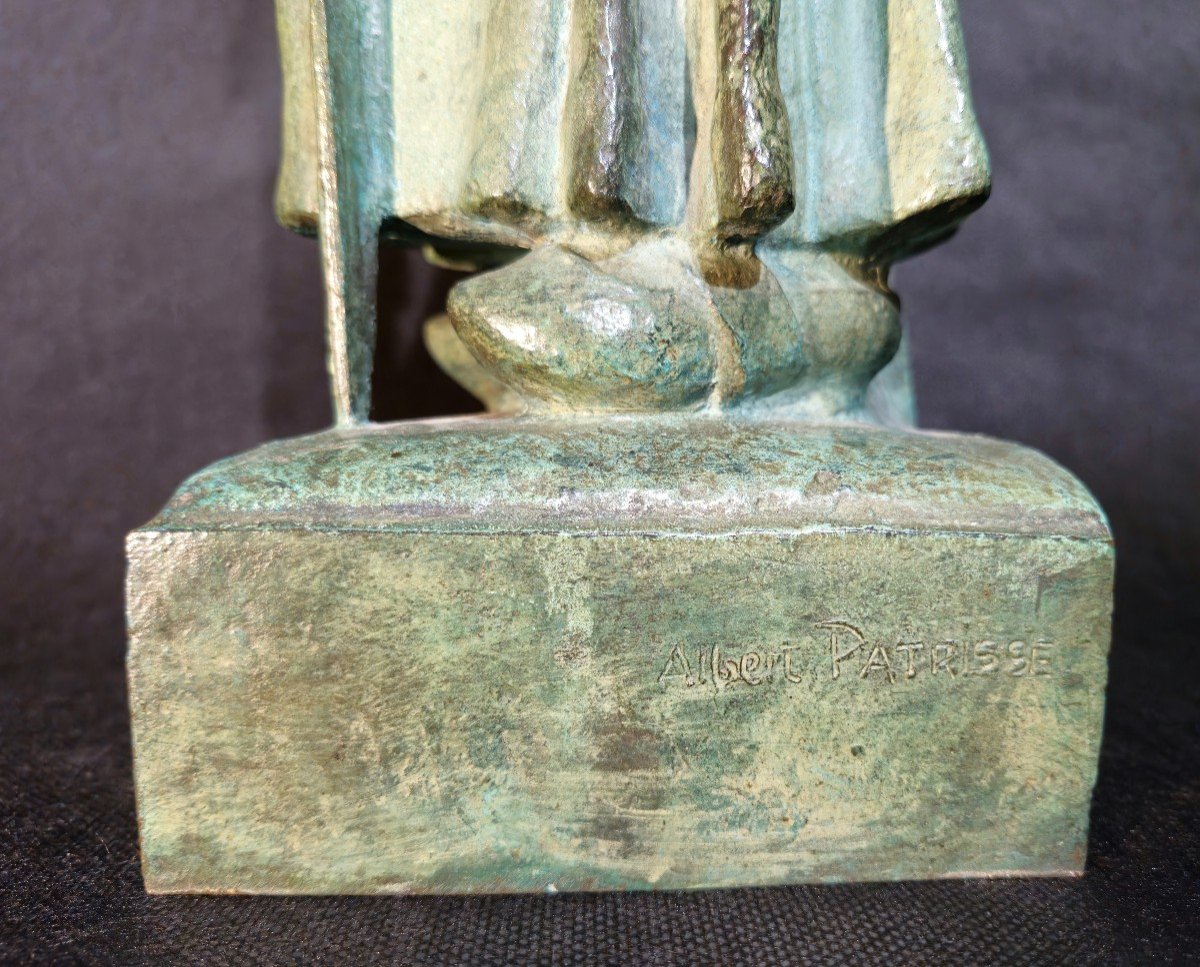 "saint Joan Of Arc" Bronze, Artist's Proof By Albert Marius Patrisse Circa 1943.-photo-1