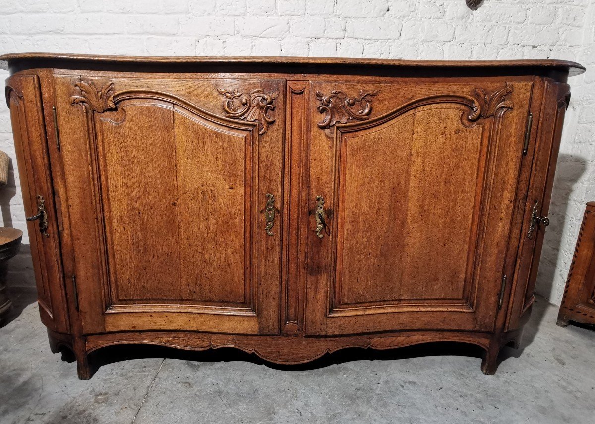 Curved Louis XV Sideboard, 19th C.-photo-7