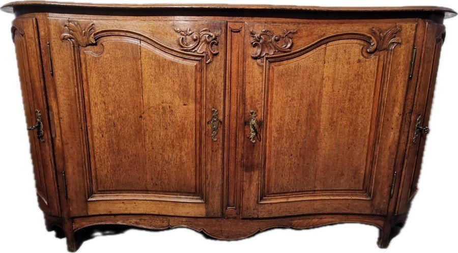 Curved Louis XV Sideboard, 19th C.-photo-8