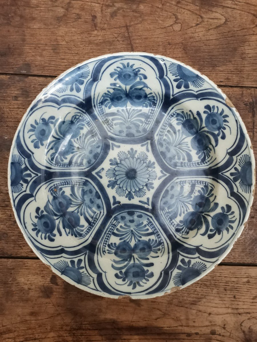 Pair Of 18th Century Delftware Dishes-photo-3