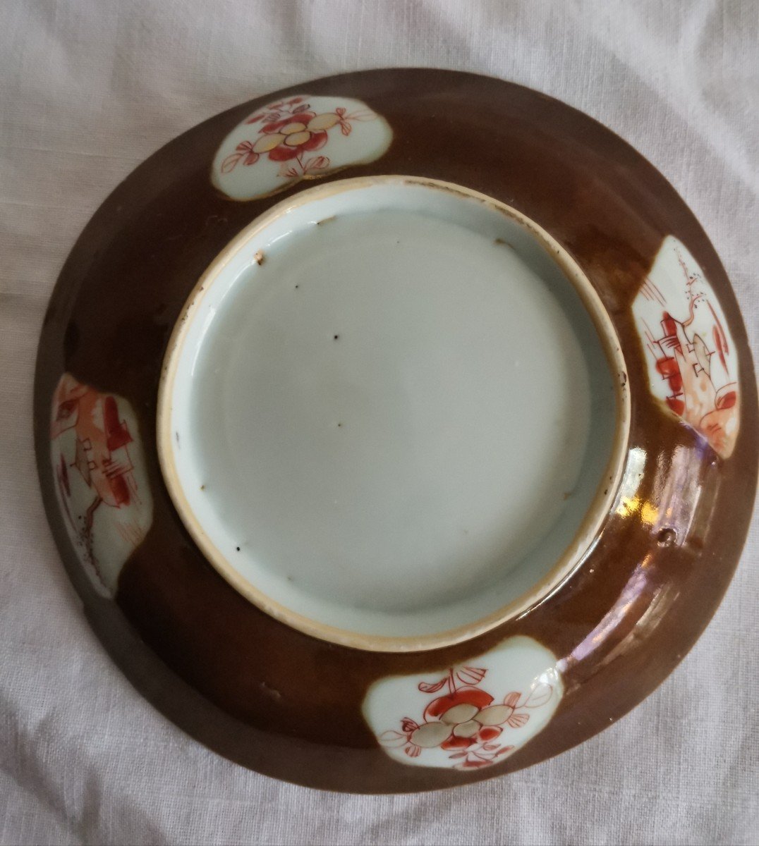 Tasse Et Sous Tasse Porcelaine De Chine 18ème -photo-4