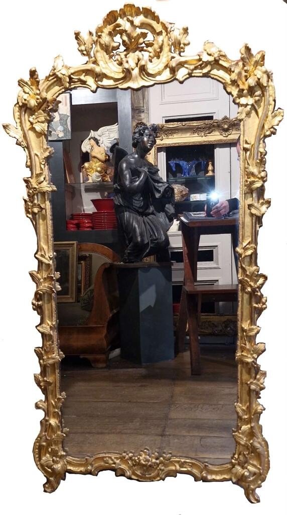  Miroir Provençal, Bois Doré d'Epoque Louis XV