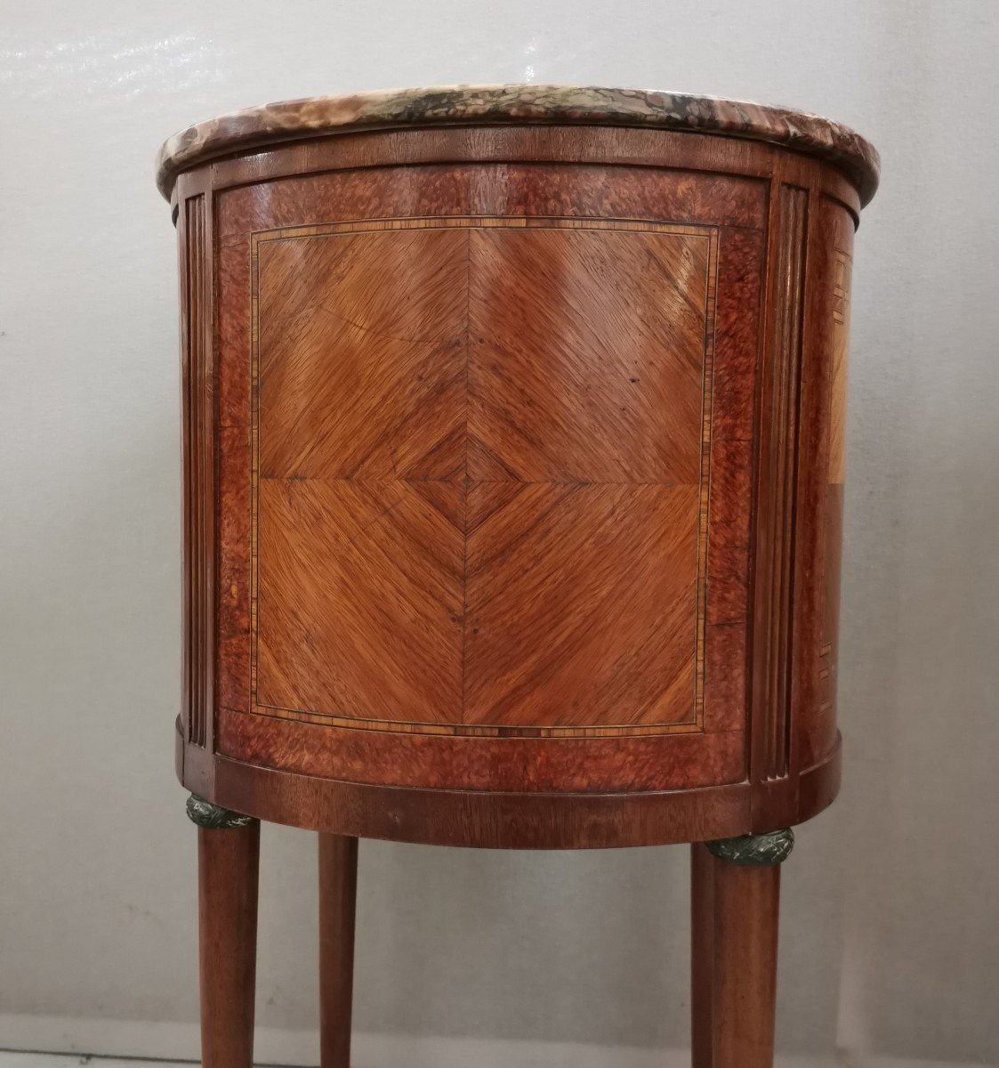 Bedside Table. Small Louis XVI Chest Of Drawers Marquetry-photo-5