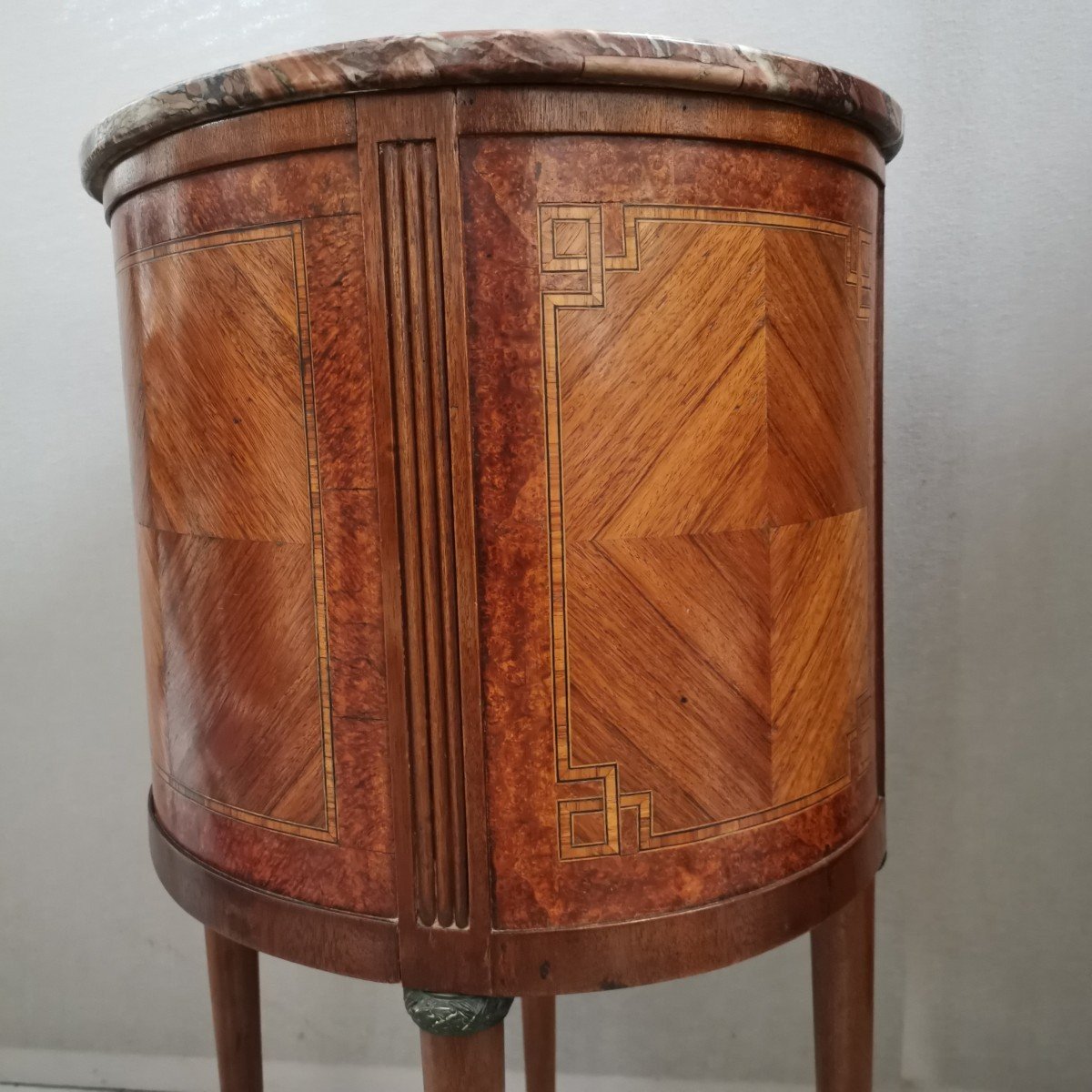 Bedside Table. Small Louis XVI Chest Of Drawers Marquetry-photo-6