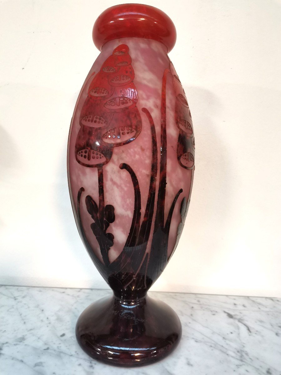 Digital Vase By Schneider French Glass. Art Deco -photo-2