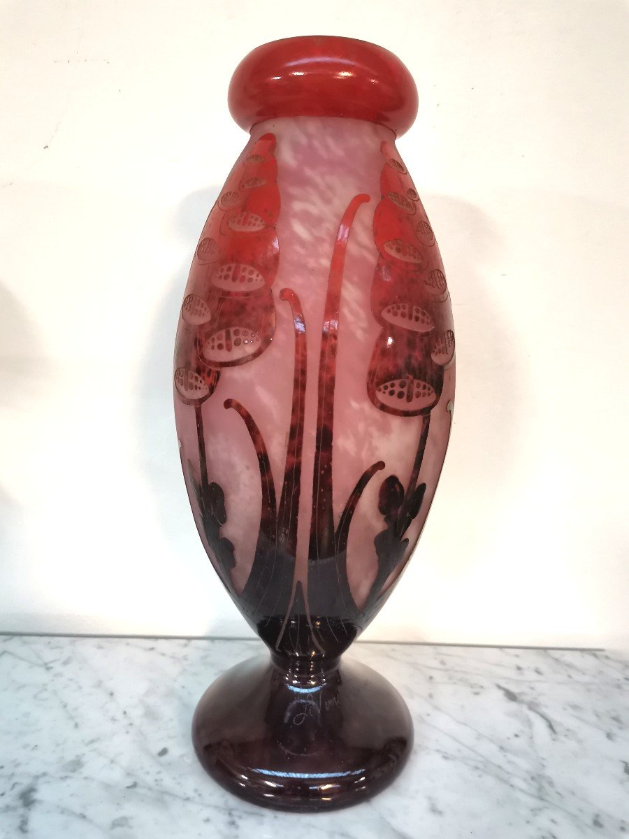 Digital Vase By Schneider French Glass. Art Deco -photo-3