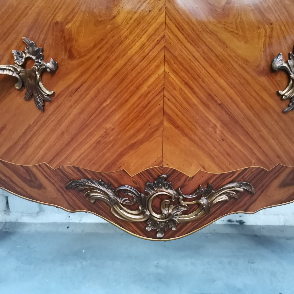 Louis XV Marquetry Chest Of Drawers 20th Century-photo-2