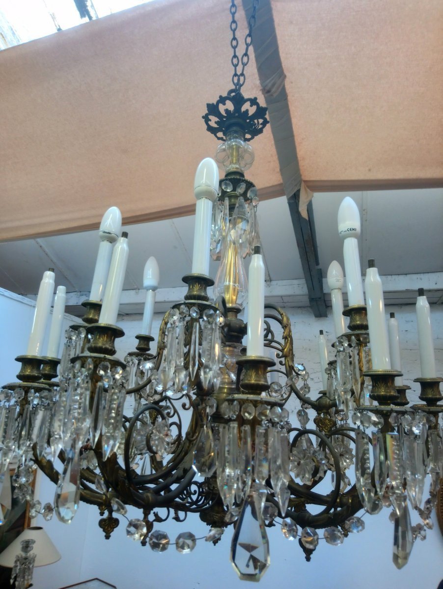 Large Napoleon III Period Chandelier-photo-4