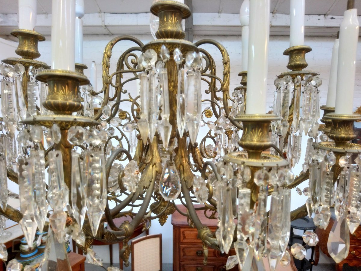 Large Napoleon III Period Chandelier-photo-2