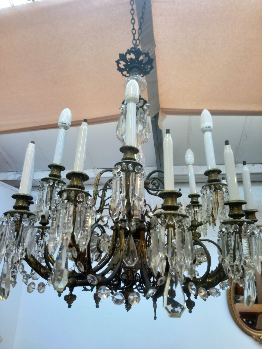 Large Napoleon III Period Chandelier-photo-3