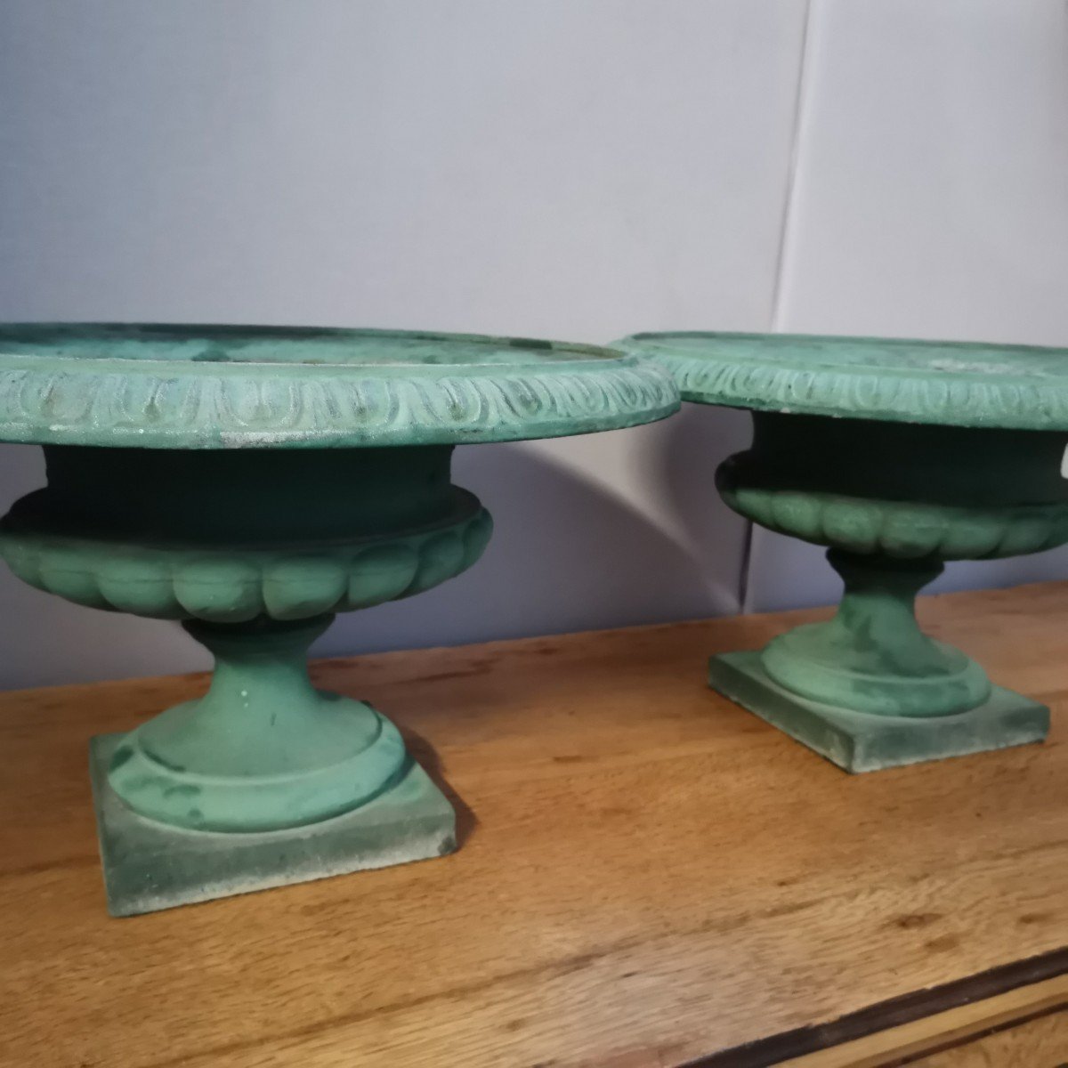 Pair Of Medici Vases In Cast Iron